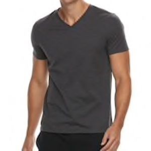 {Kenneth Cole} Men’s Charcoal Grey V-Neck T-Shirt
